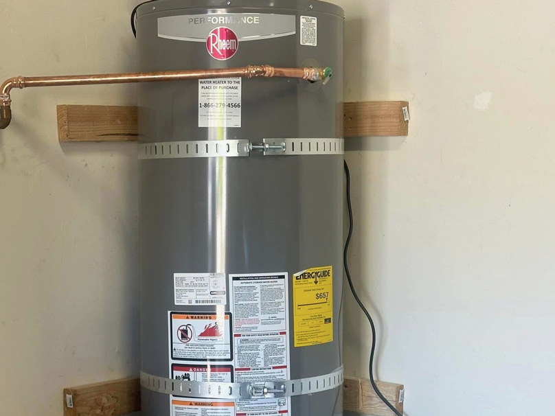 Water Heater Water Heater installed in the corner of a home